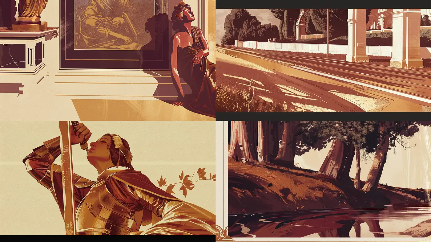Earthy Toned Stylized Nostalgia - Midjourney sref style