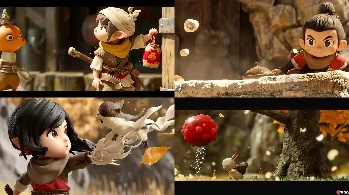 Autumnal Adventure in Enchanted Woods: A Harmonious Blend of Whimsical Anime and Lifelike Textures - Midjourney sref style