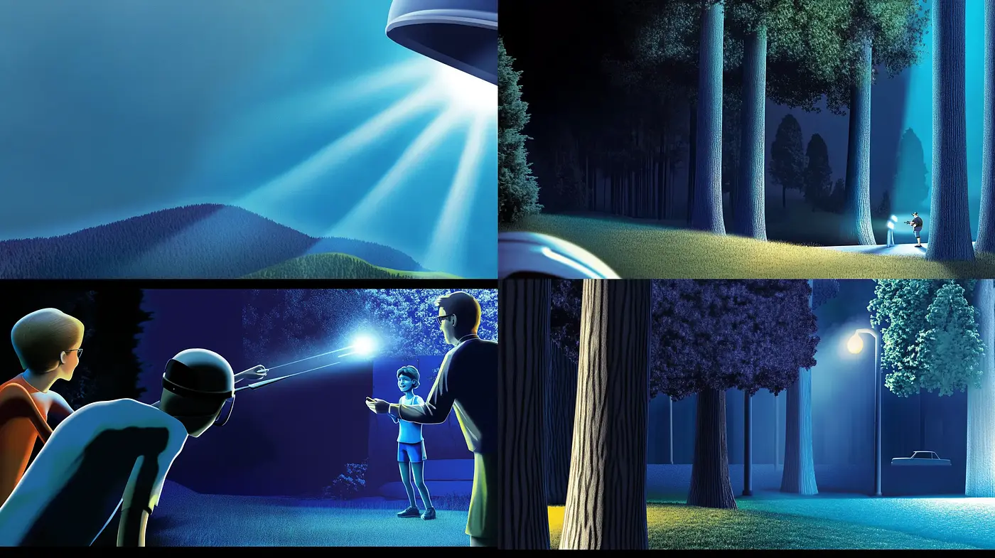 Mystical Nocturnal Luminescence: An Homage to Animated Sci-Fi - Midjourney sref style