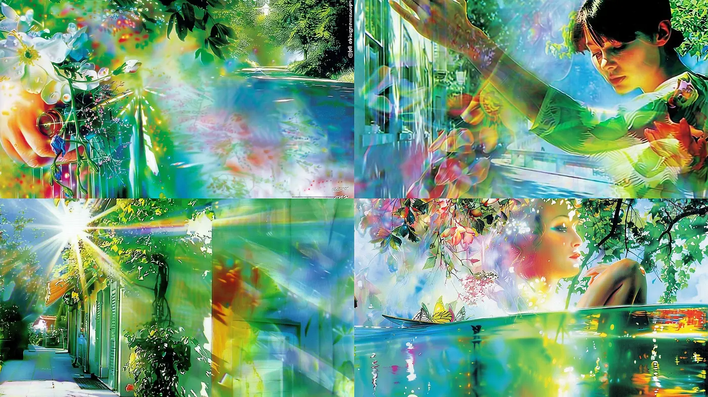 Luminous Ethereal Dreamscape: A Fusion of Surrealism and Digital Impressionism - Midjourney sref style