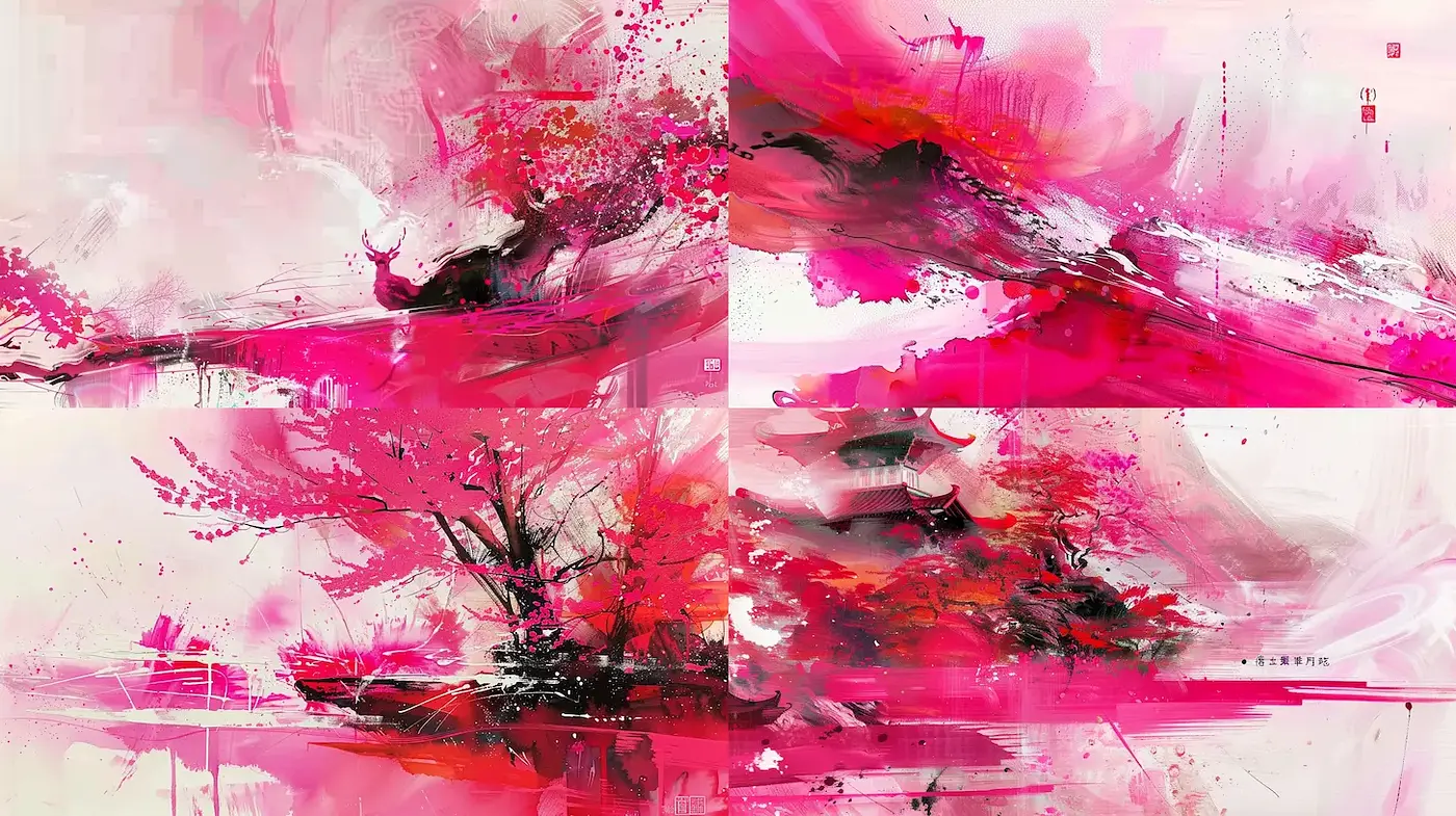 Dynamic Abstract Landscapes with Emotional Depth - Midjourney sref style