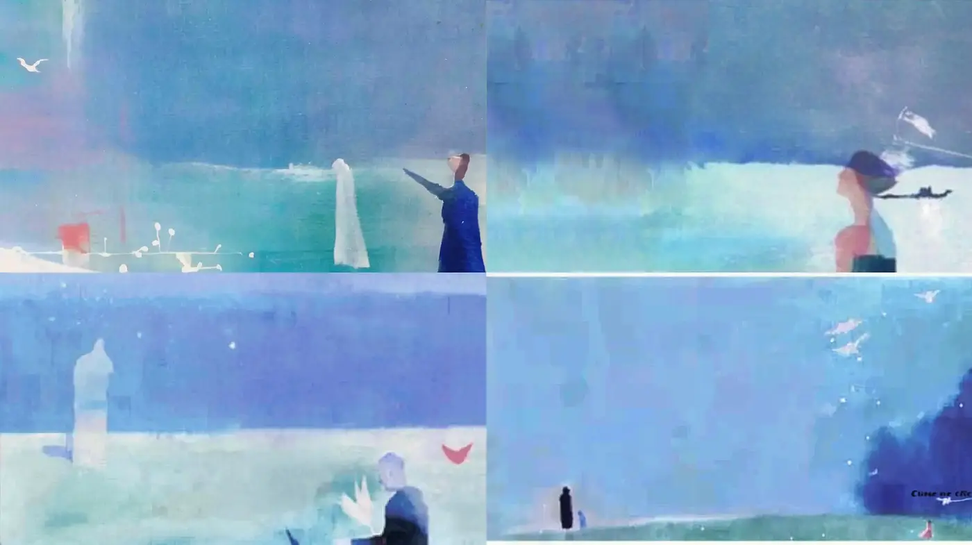 Ethereal Marine Hues: A Journey Through Dreamlike Coastal Impressions - Midjourney sref style