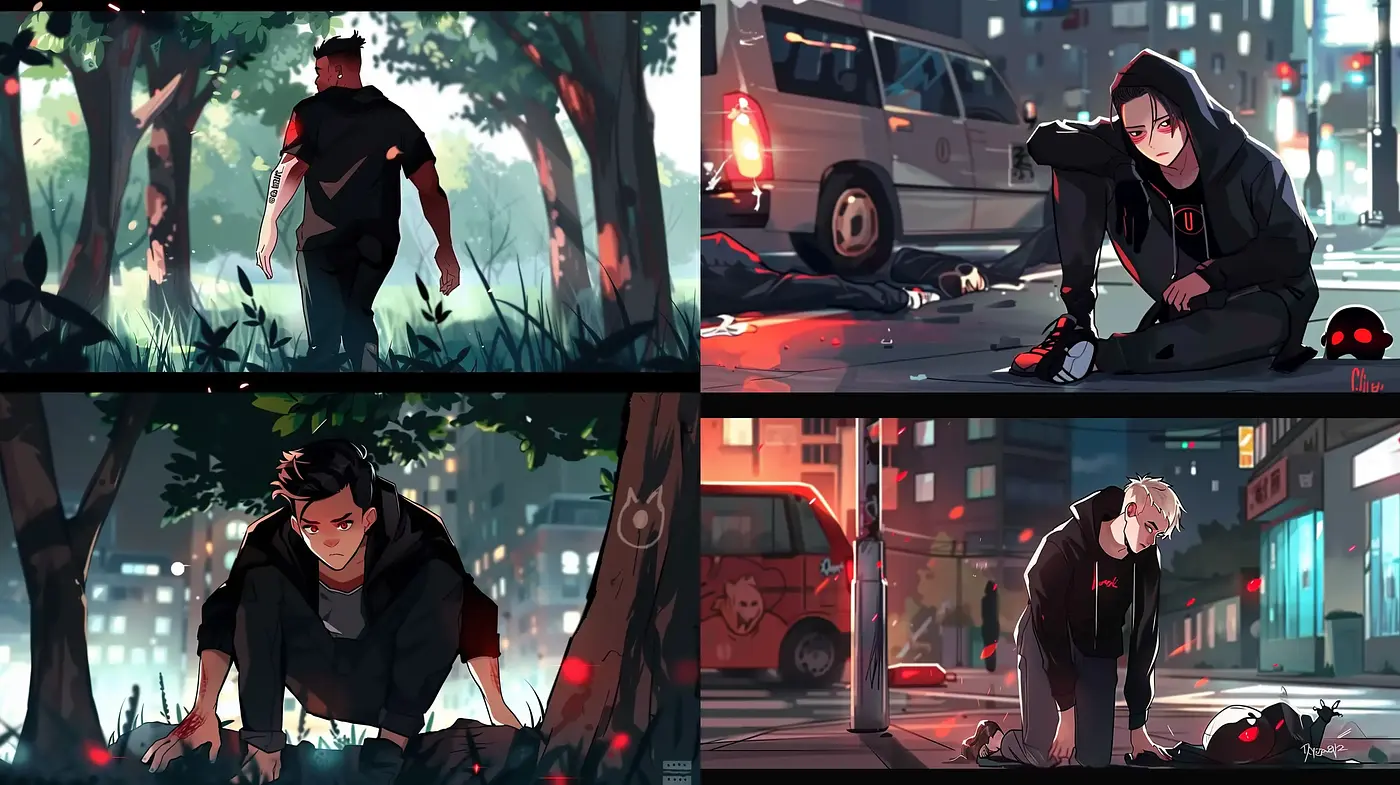 Urban Twilight: A Modern Anime-Inspired Digital Art Study - Midjourney sref style