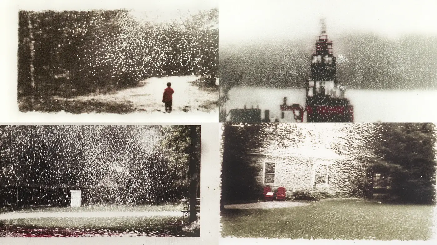 Whisper of Tranquillity in Sepia Snowfall - Midjourney sref style