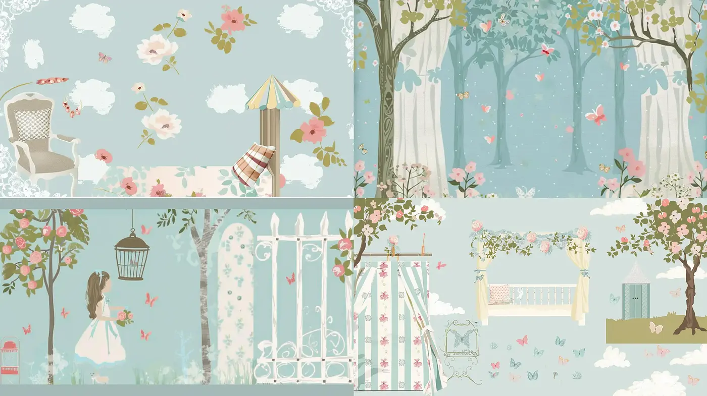 Idyllic Whimsy in Pastel Dreamscapes: A Study in Serene Illustration - Midjourney sref style