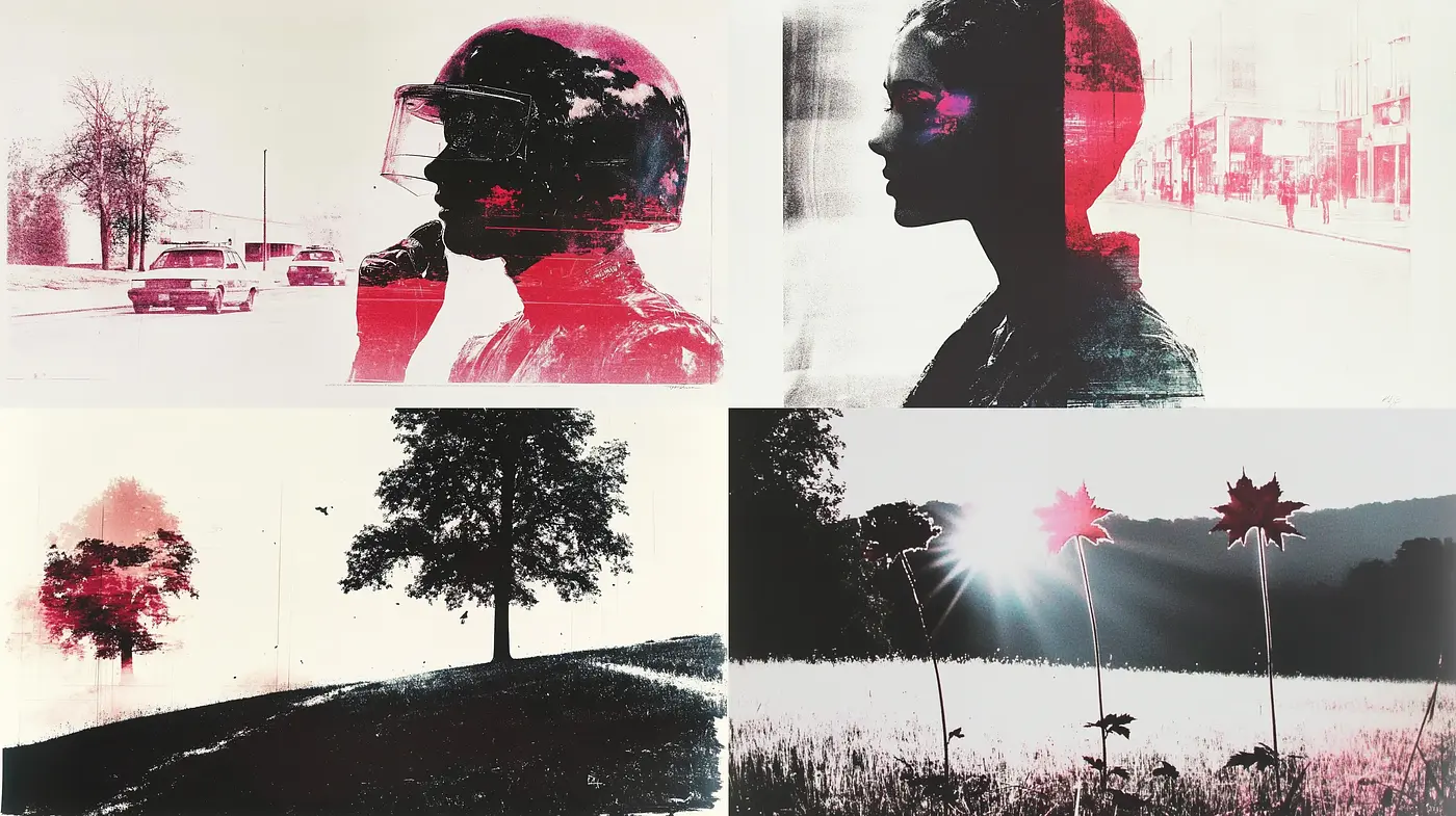 Contemporary Fusion of Retro Pictorialism and Modern Aesthetics - Midjourney sref style