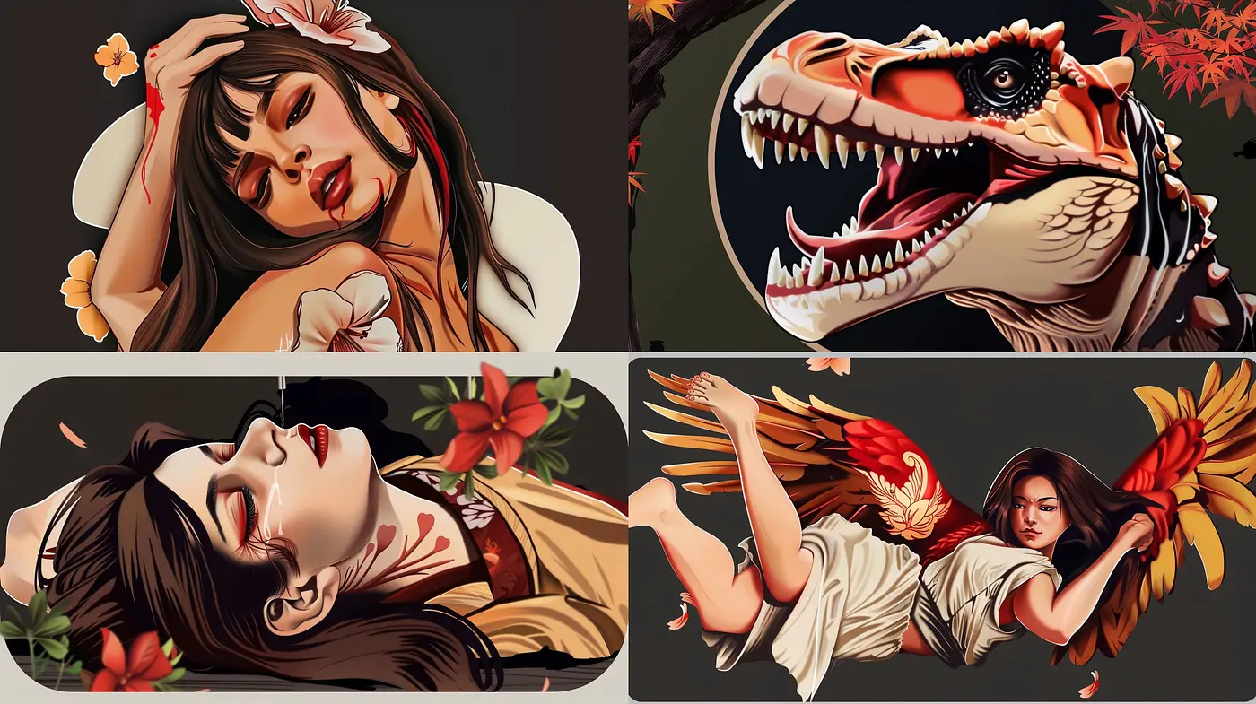 Warm Tones and Textured Grace: A Fusion of Digital Paint and Nature's Palette - Midjourney sref style