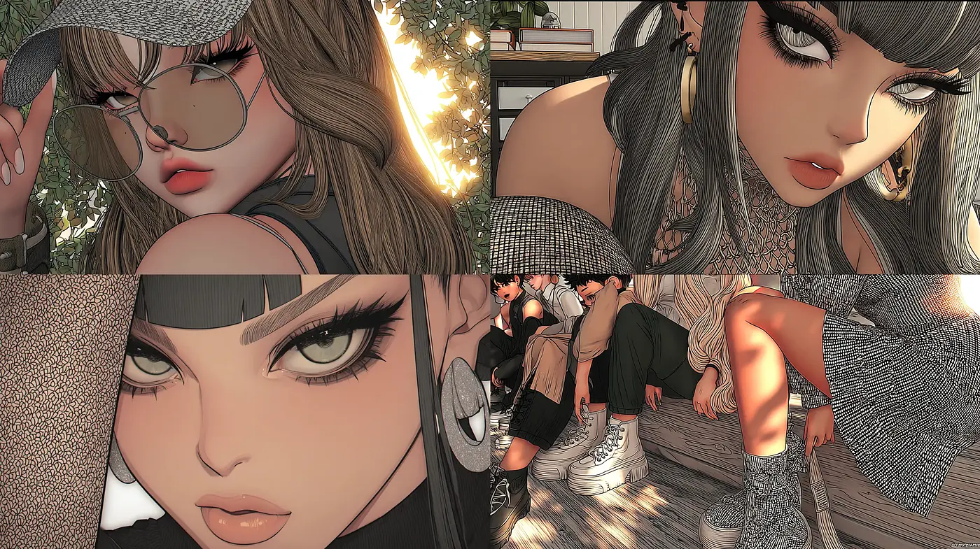 Stylized Urban Aesthetic with Engaging Character Expressions - Midjourney sref style