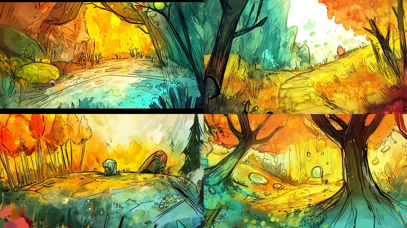 Luminous Ethereal Landscapes with Surreal Brushwork - Midjourney sref style