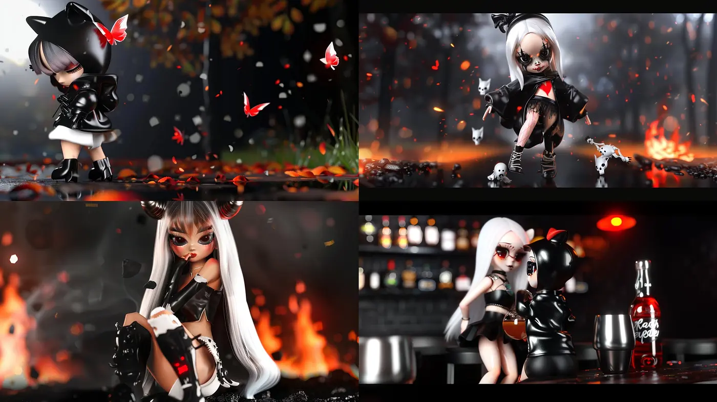 Gothic Anime Inspiration with a Darkly Whimsical Atmosphere - Midjourney sref style