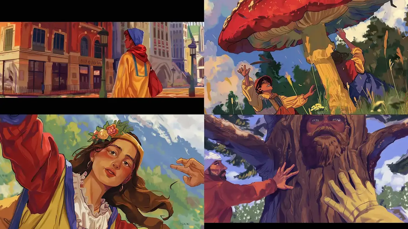 Warm Tonal Expressive Imagery with Stylized Realism - Midjourney sref style