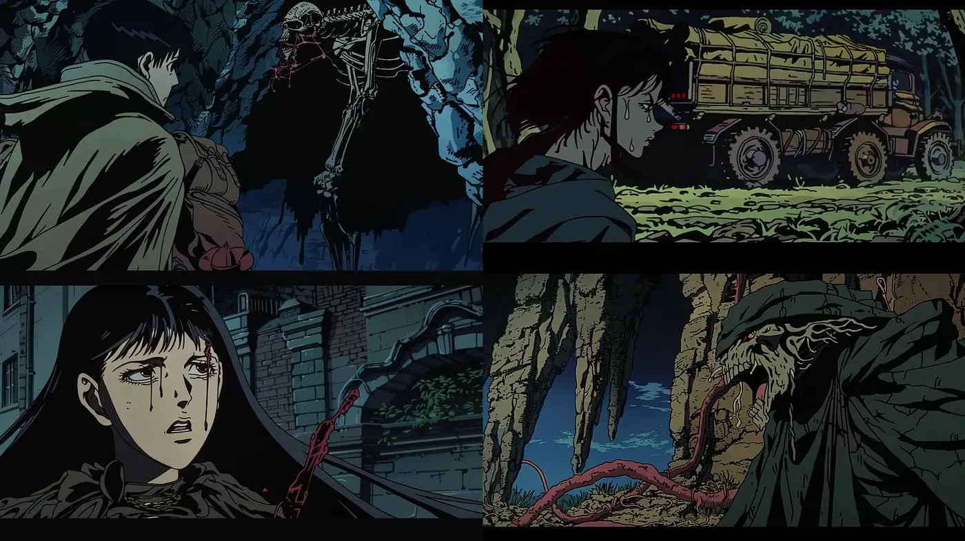 Shadow-Infused Anime-Inspired Illustrative Technique - Midjourney sref style