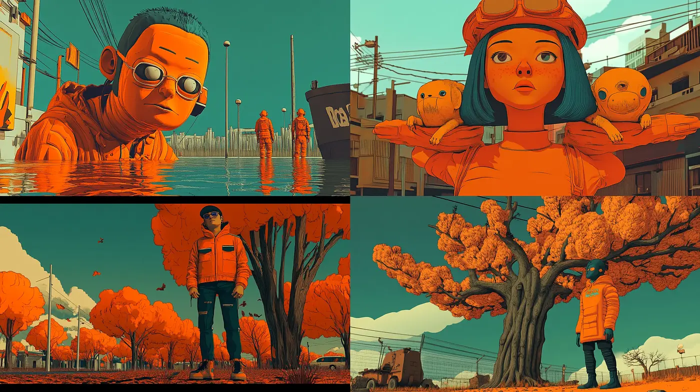 Autumnal Dusk Emanating Cinematic Nostalgia - Midjourney sref style