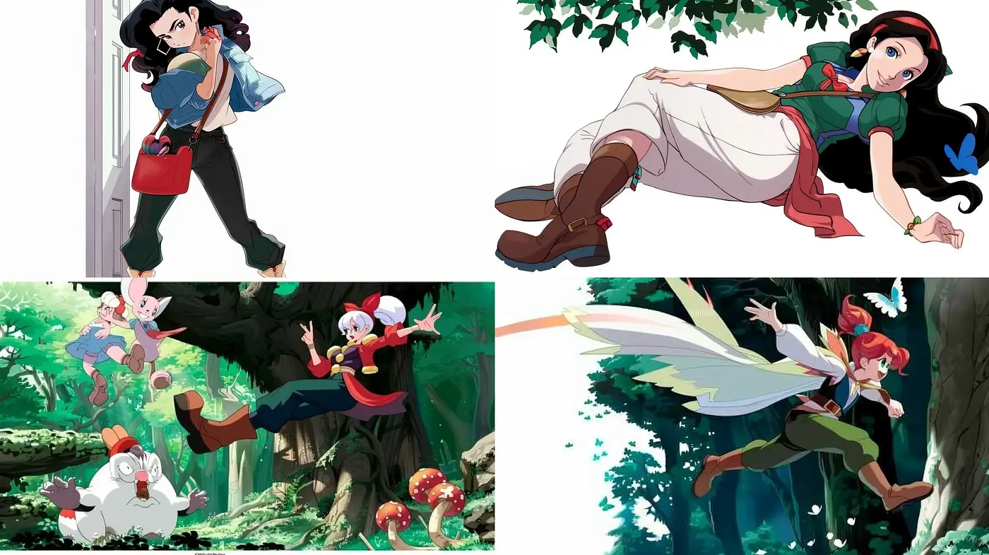 Ethereal Forest Adventure: A Vivid Anime-Inspired Artistic Expression - Midjourney sref style