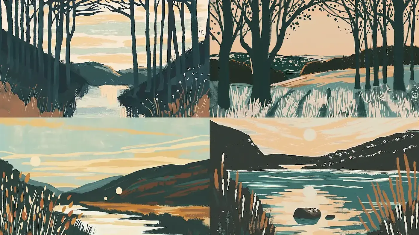 Nature-Inspired Illustrations with a Vintage Touch - Midjourney sref style