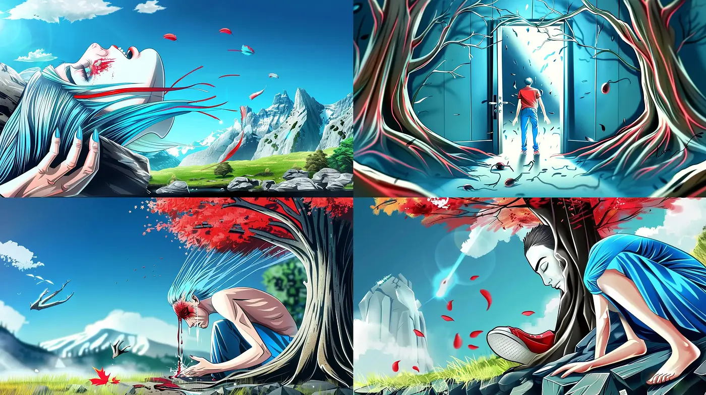 Ethereal Panorama with Surrealist Touches and Anime Influences - Midjourney sref style