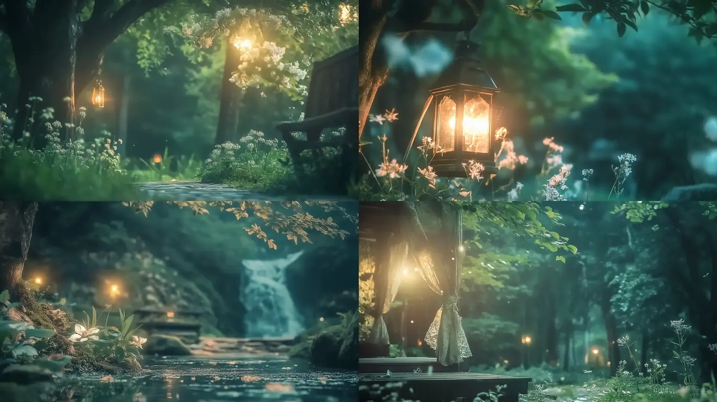 Enchanted Twilight Serenity: A Dreamy Ethereal Landscape Collection - Midjourney sref style