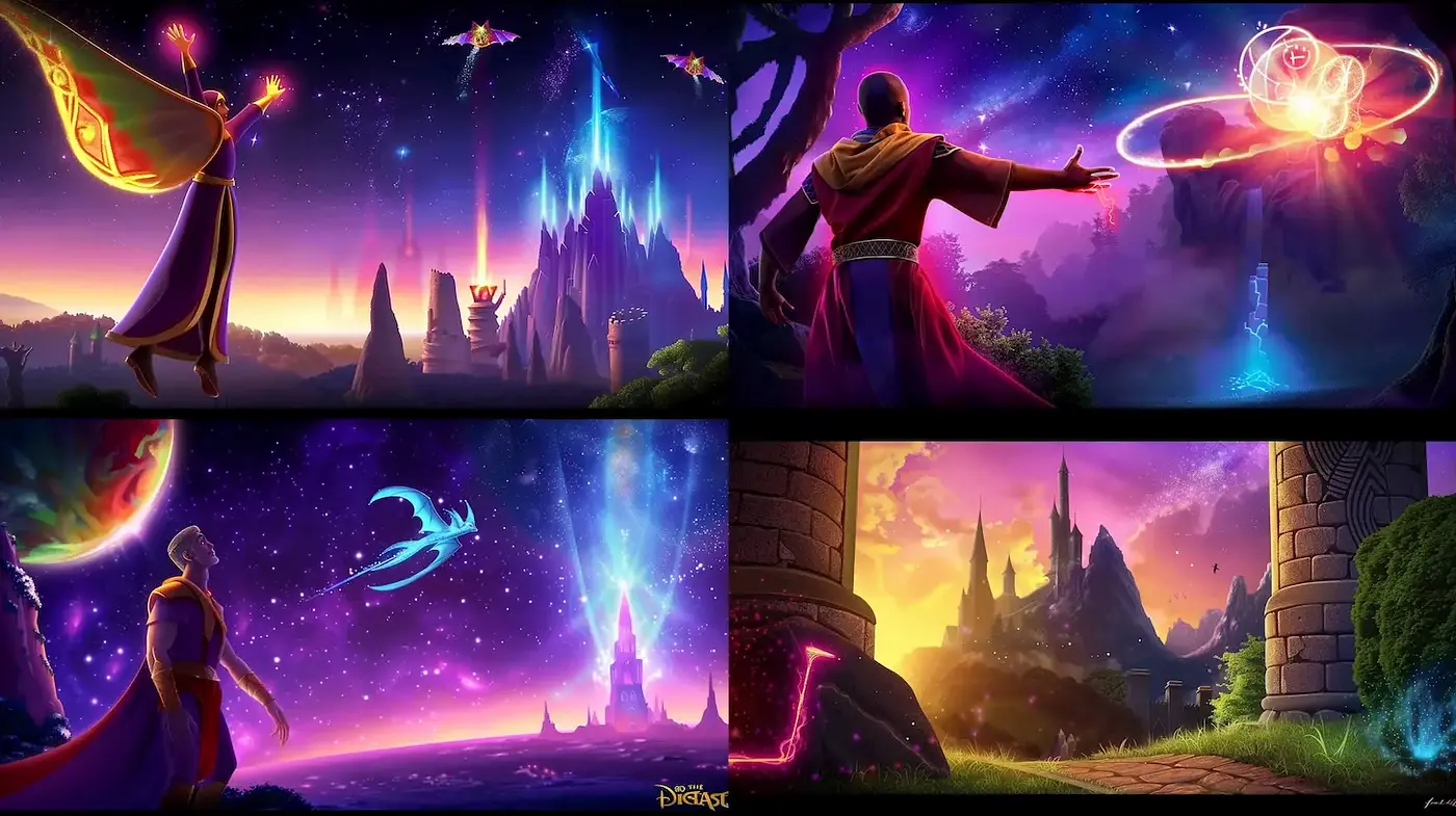Enchanting Cosmic Landscapes with Ethereal Color Gradients - Midjourney sref style