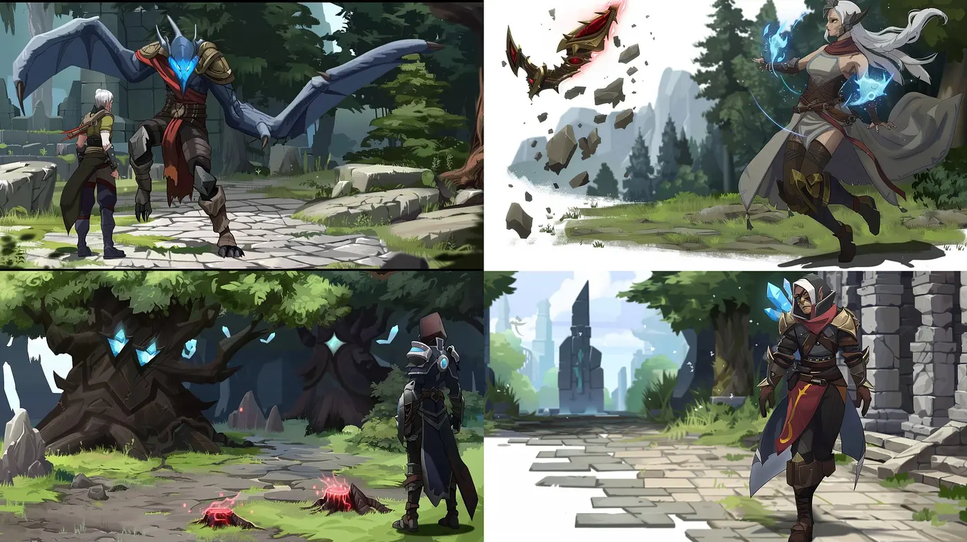 Unified Vision of Stylized Fantasy Realms: A Study in Consistent Artistic Interpretation - Midjourney sref style