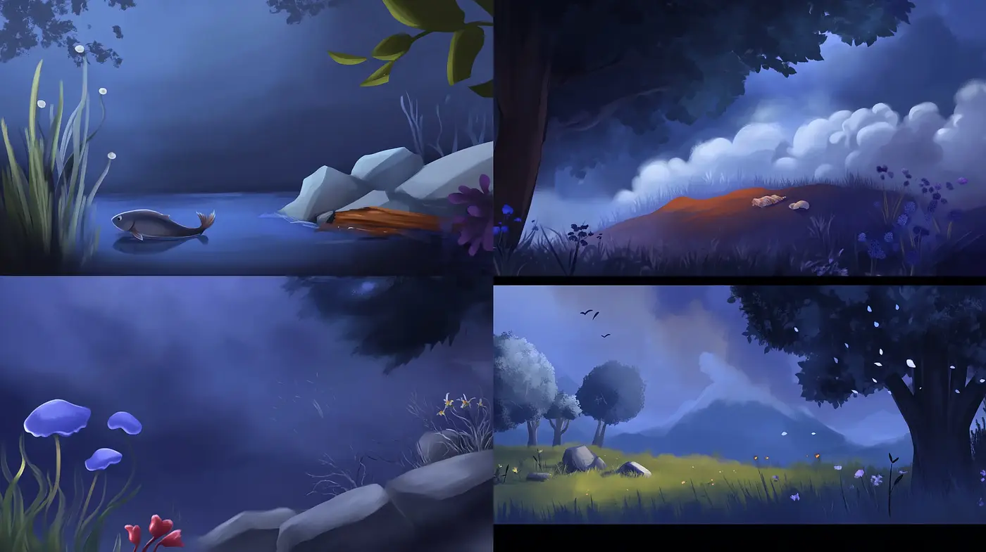 Ethereal Twilight: Dreamlike Landscape Renderings with a Surreal Touch - Midjourney sref style