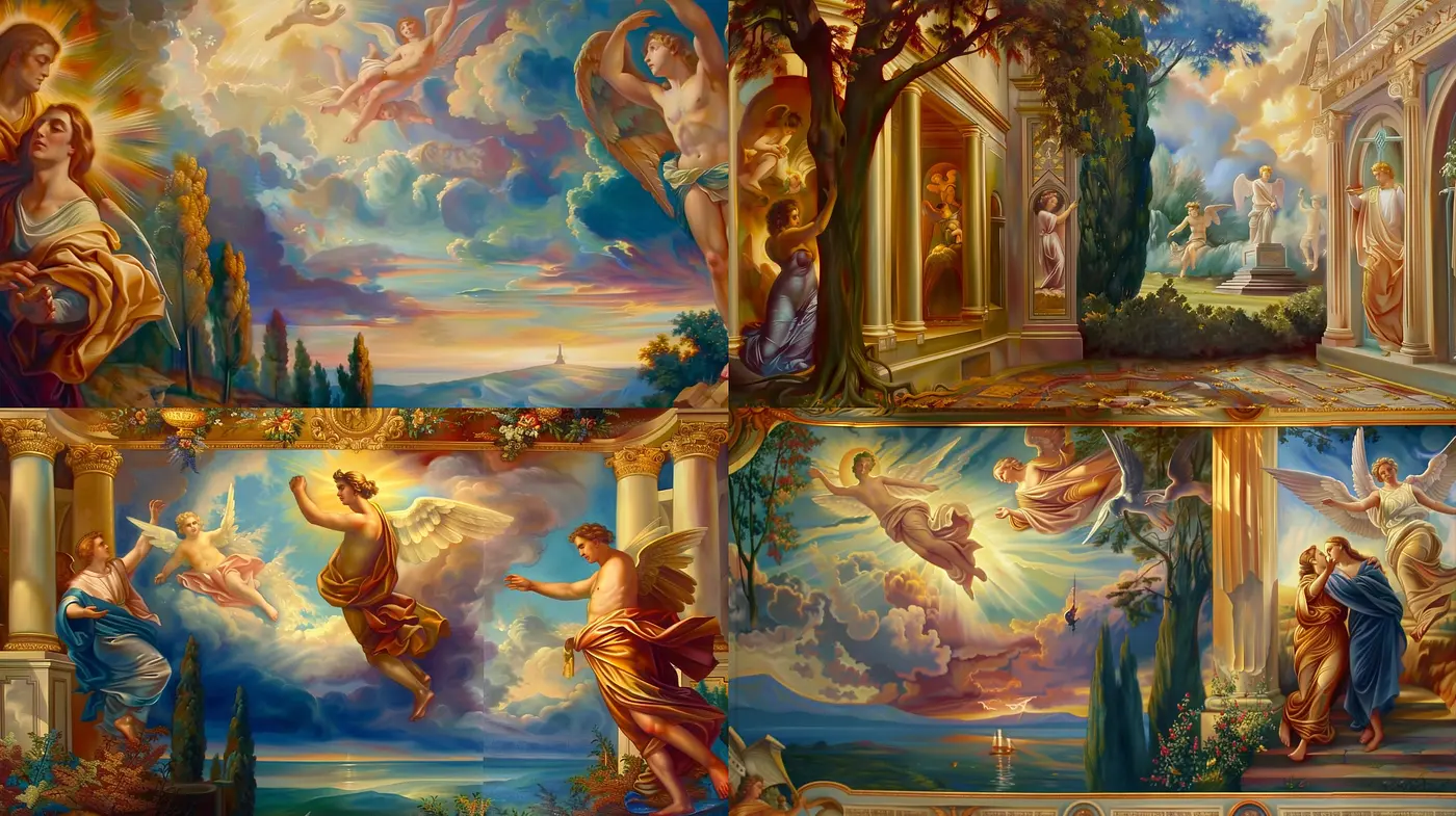 Ethereal Classical Revival: A Homage to Baroque and Renaissance Artistry - Midjourney sref style
