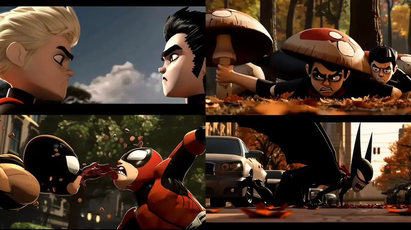 Dynamic and Stylish Animated Aesthetic with Rich Textures - Midjourney sref style