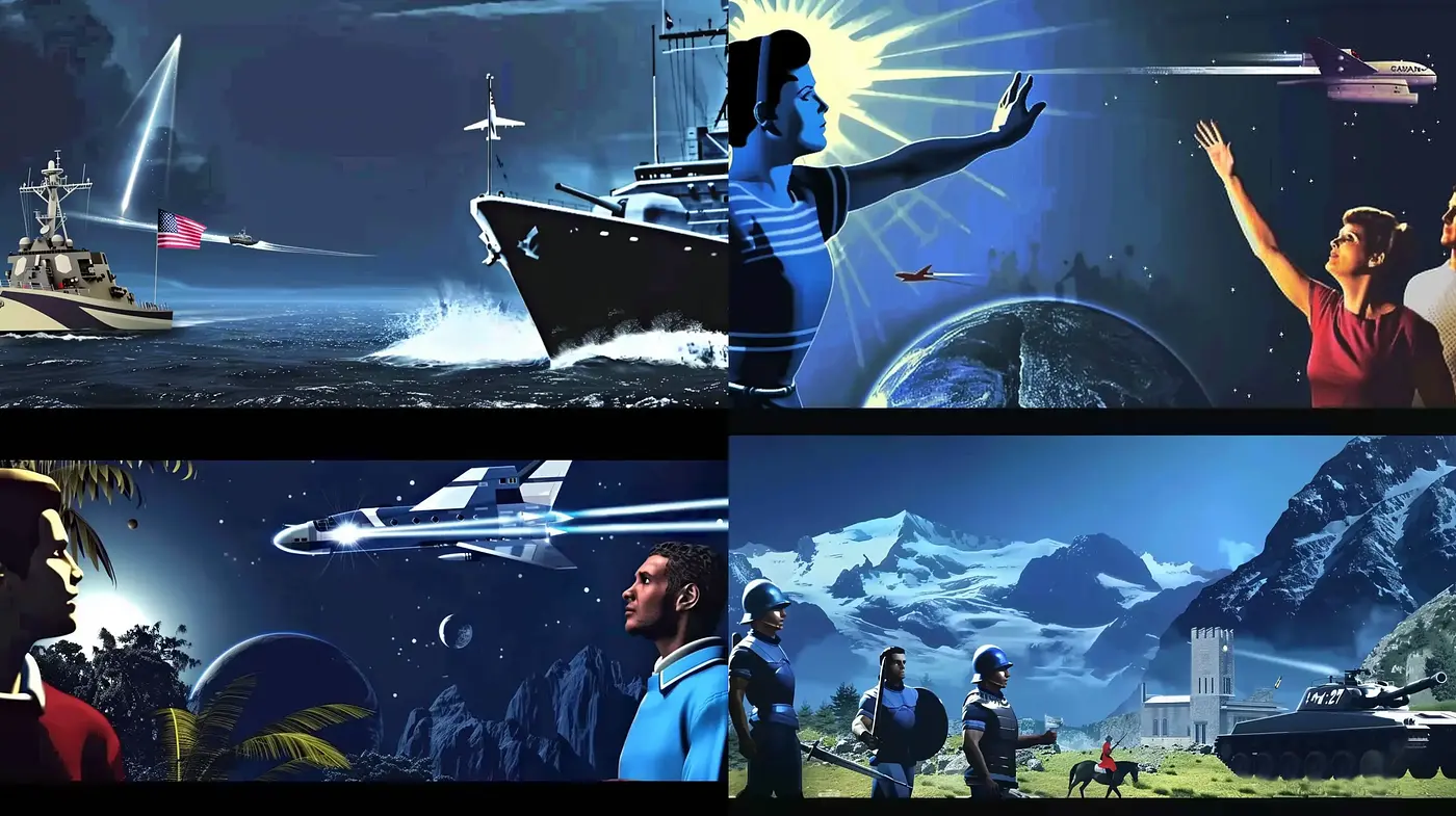 Futuristic Epoch of Discovery in a Stylized Painterly Aesthetic - Midjourney sref style