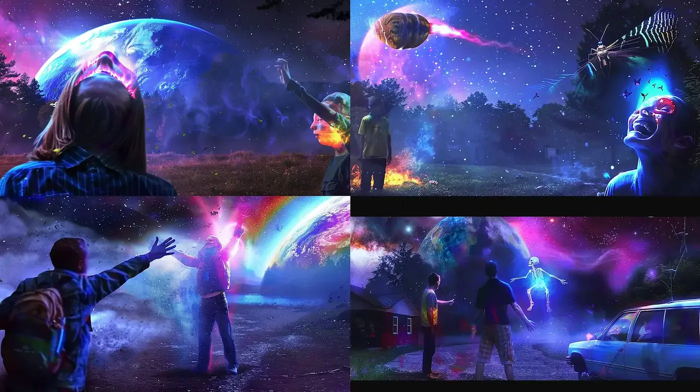 Vibrant and Ethereal Cosmic Adventure - Midjourney sref style