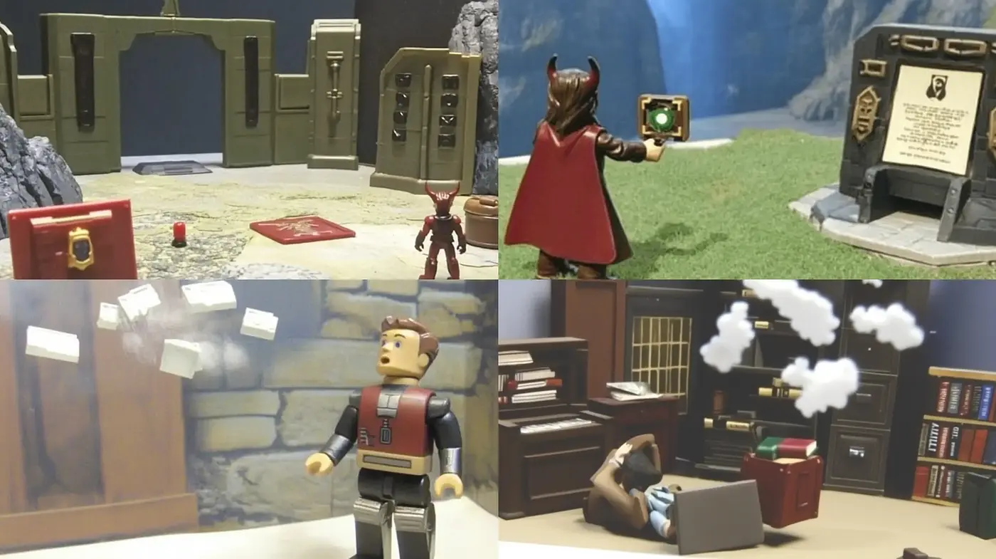 Stylized Miniature Universe with Vivid Storytelling - Midjourney sref style