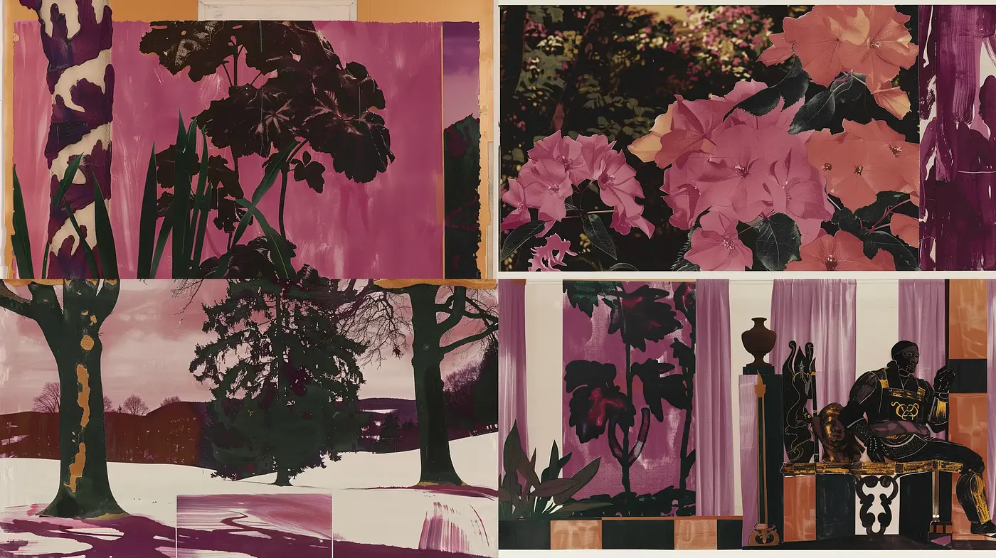 Muted Amethyst Twilight: An Abstract Expression of Evening Shades - Midjourney sref style