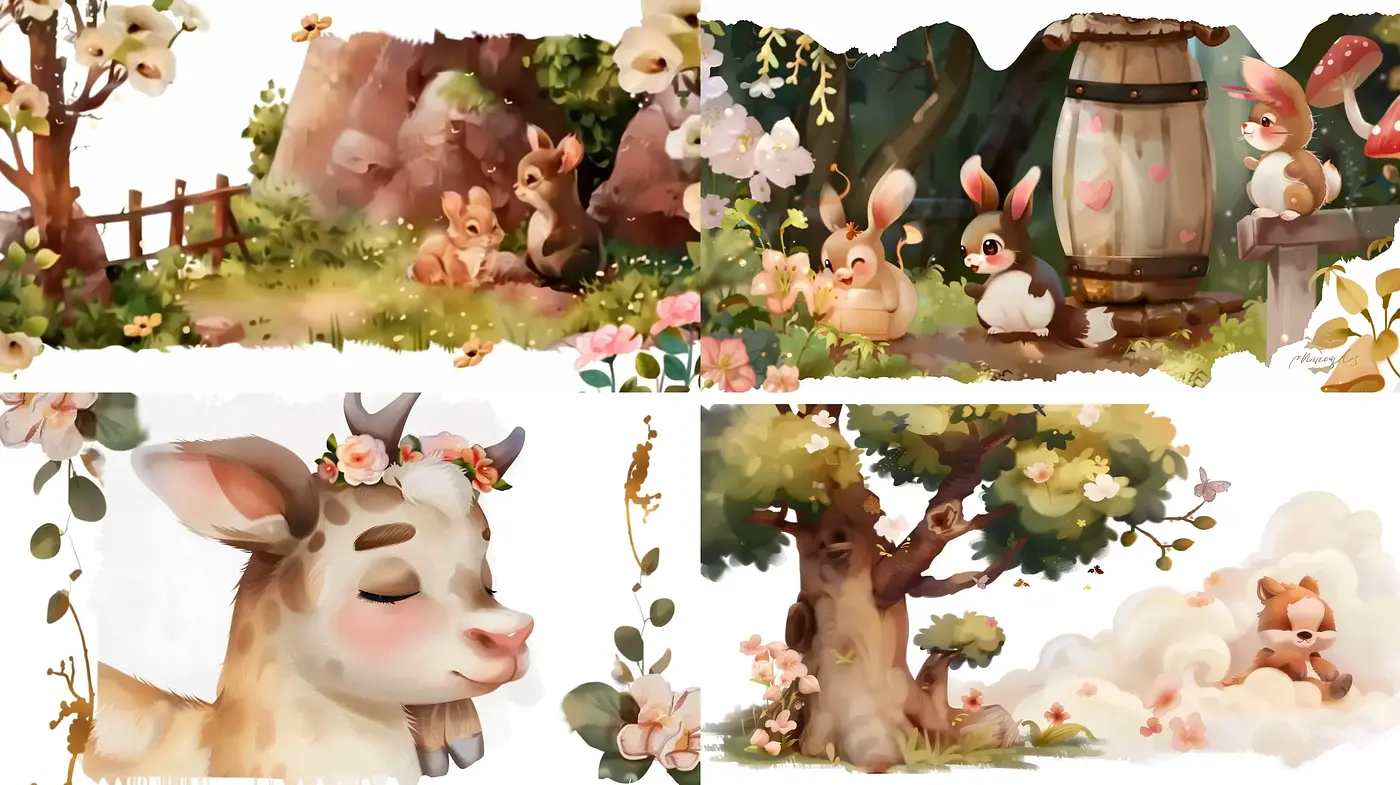Enchanted Pastoral Symphony: A Rhapsody in Whimsy and Soft Hues - Midjourney sref style