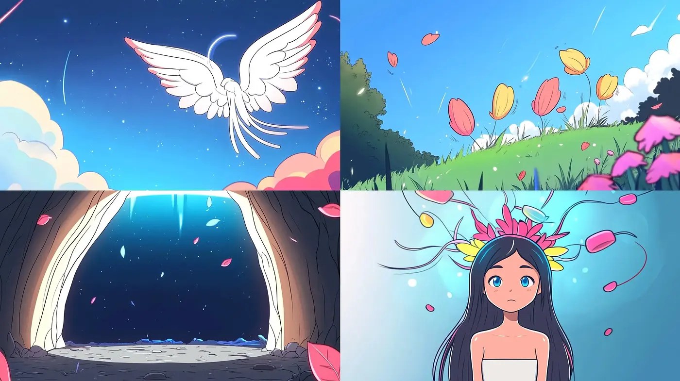 Ethereal Anime Dreamscape Fusion - Midjourney sref style