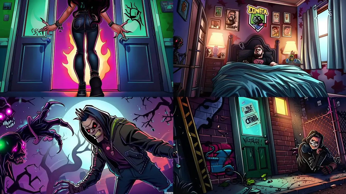 Intense and Vivid Comic-Inspired Illustrations with Dynamic Lighting Effects - Midjourney sref style
