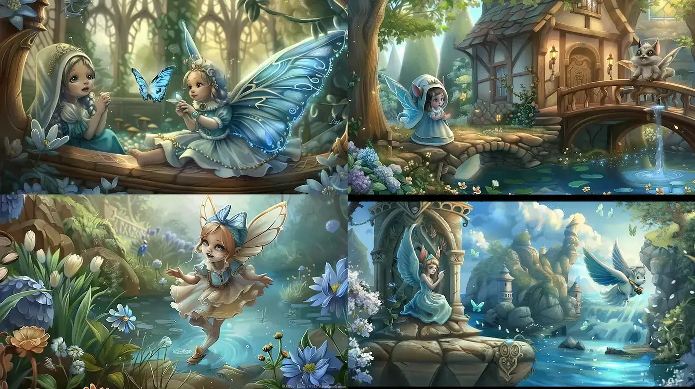 Enchanting Fantasy Illustrations with Whimsical Charm and Ethereal Elements - Midjourney sref style