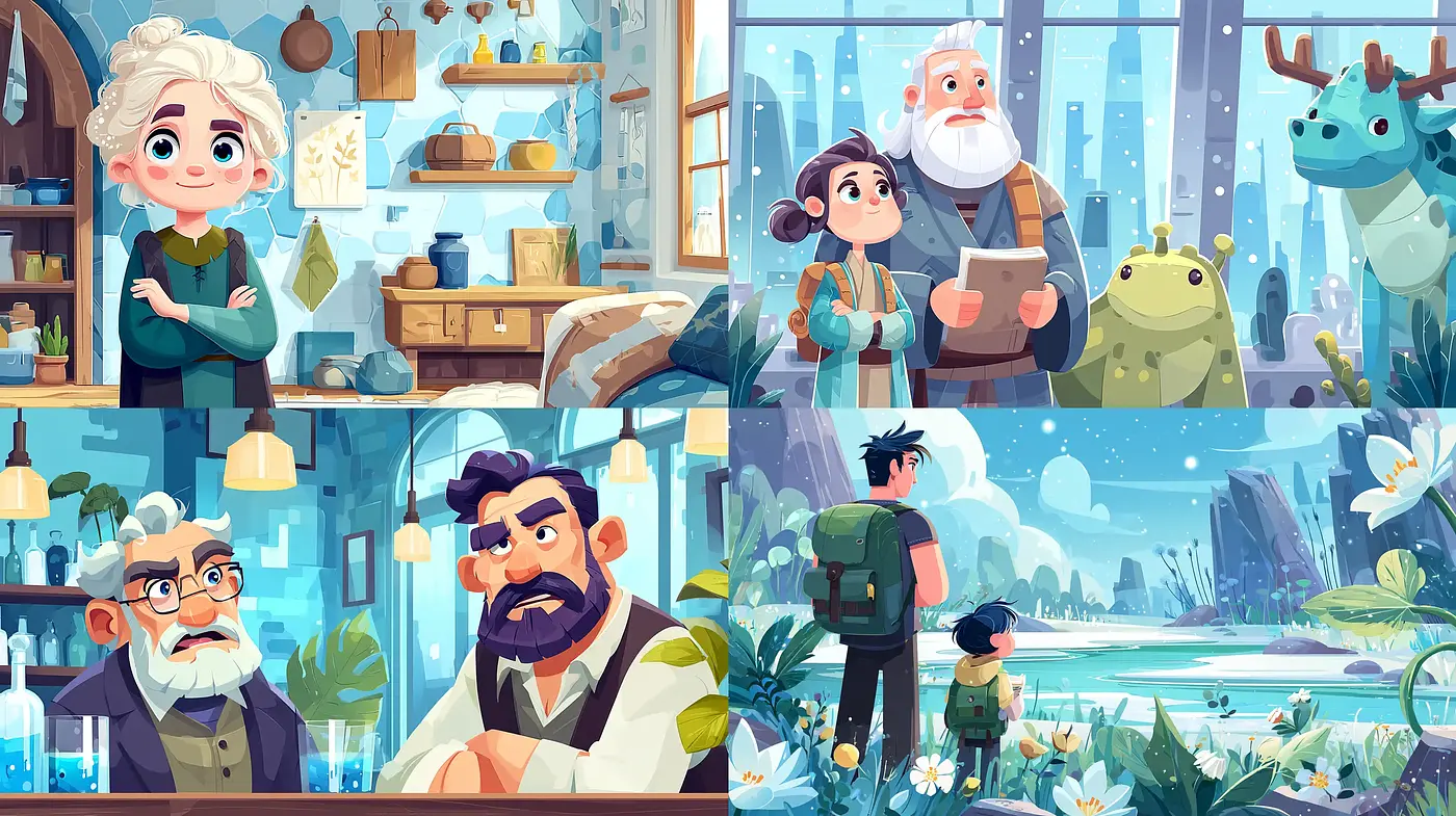 Playful and Whimsical Illustrations with a Touch of Fantasy - Midjourney sref style