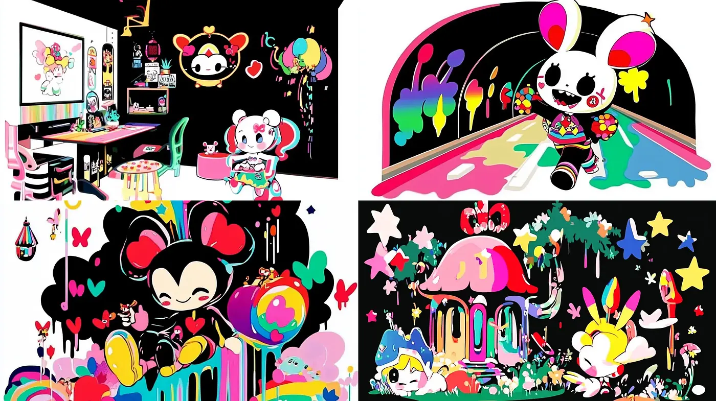 Vibrant and Playful Pop Art Extravaganza - Midjourney sref style