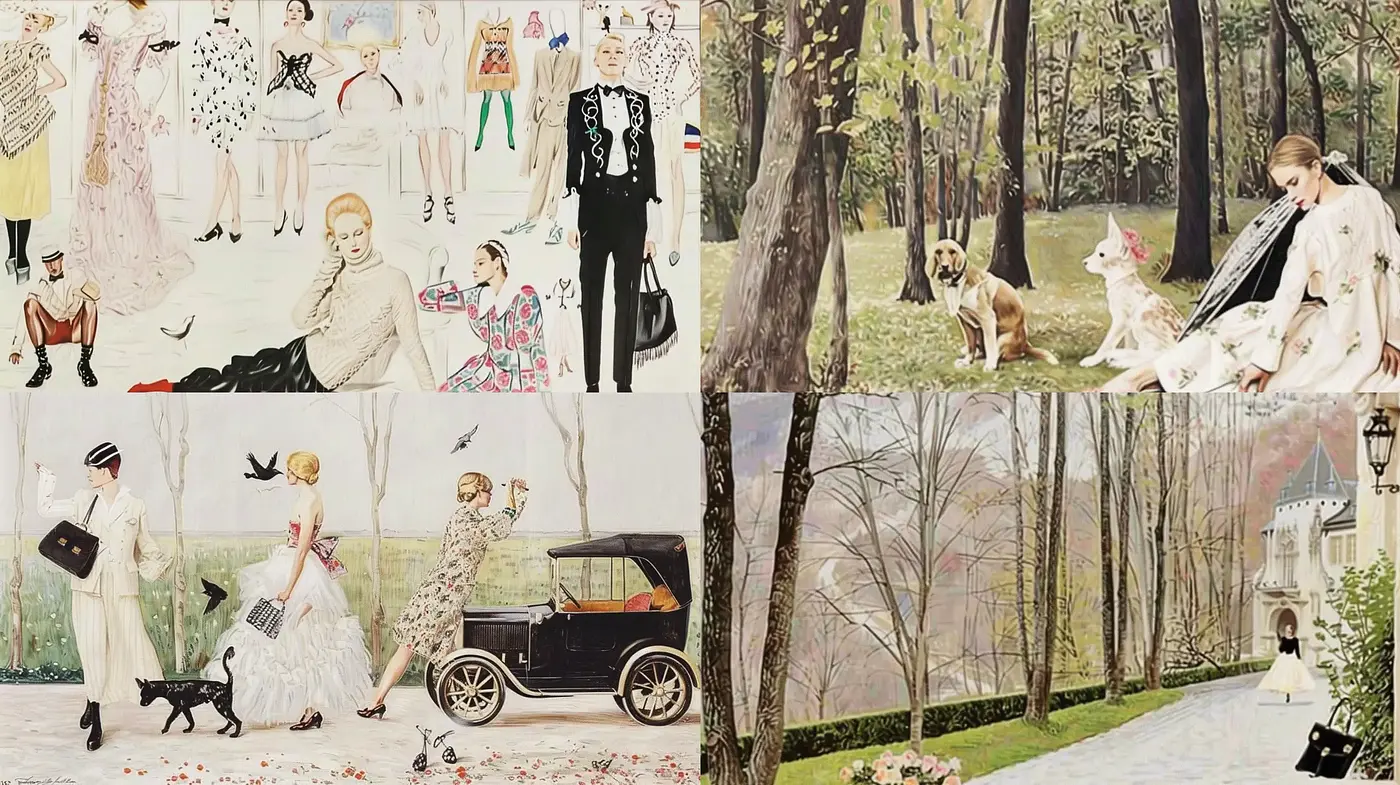 Elegant Timelessness: A Harmonious Blend of Vintage Charm and Pastoral Serenity - Midjourney sref style