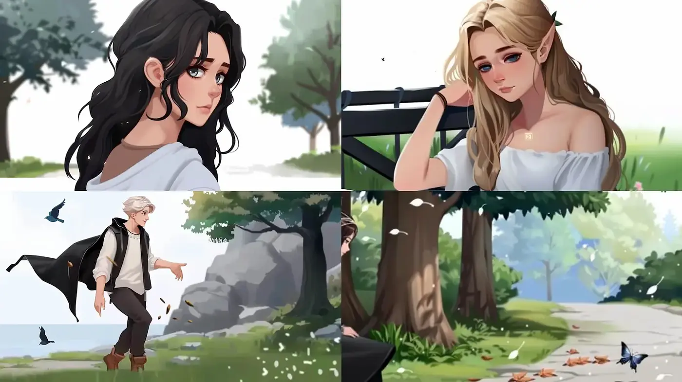 Whimsical and Ethereal Fantasy Art Style with a Touch of Anime Influence - Midjourney sref style