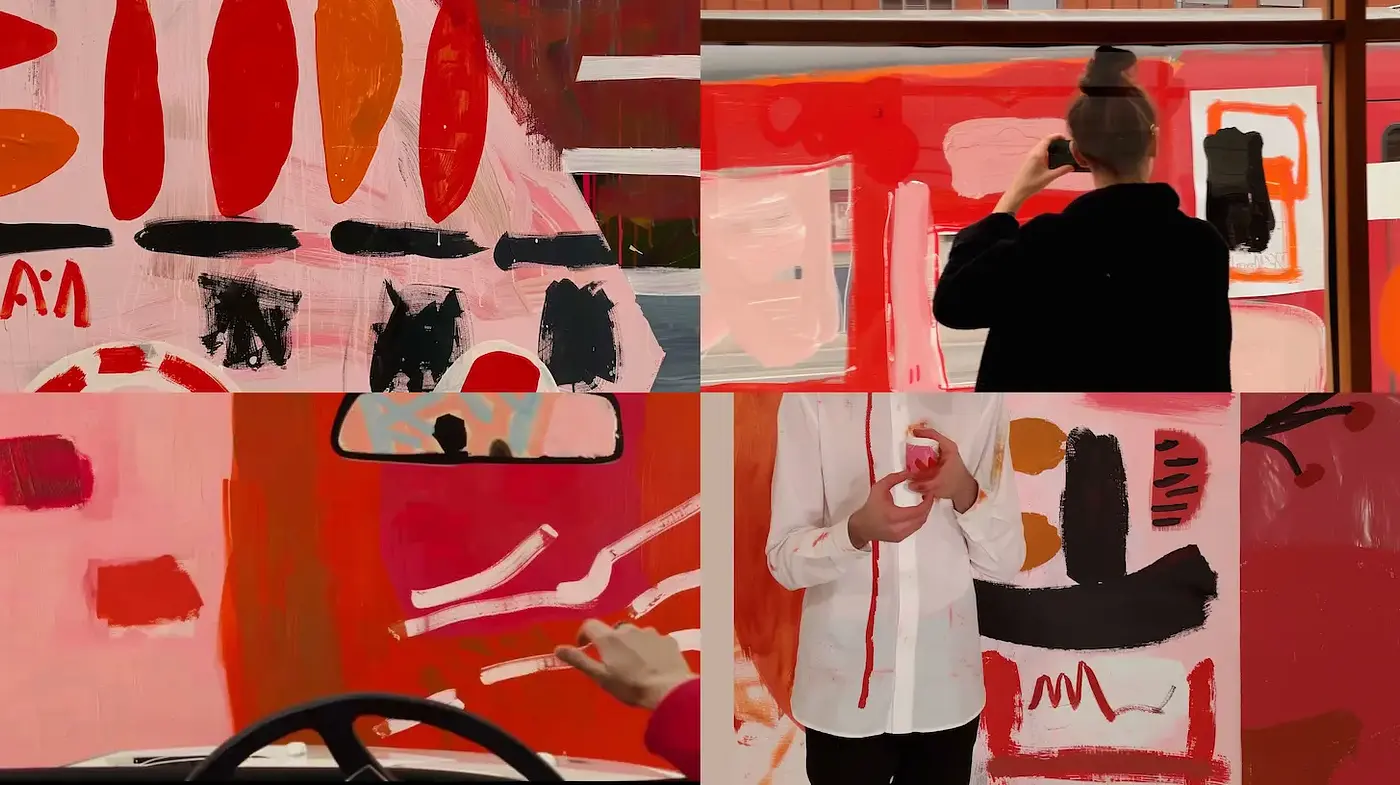Vibrant and Bold Abstract Composition with a Modern Aesthetic - Midjourney sref style