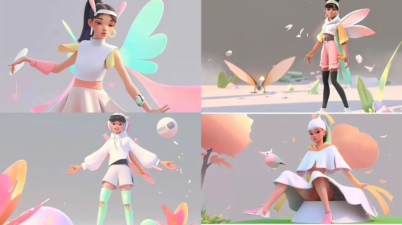Soft Pastel Fantasia: A Dreamy Synthesis of Modern Digital Artistry - Midjourney sref style