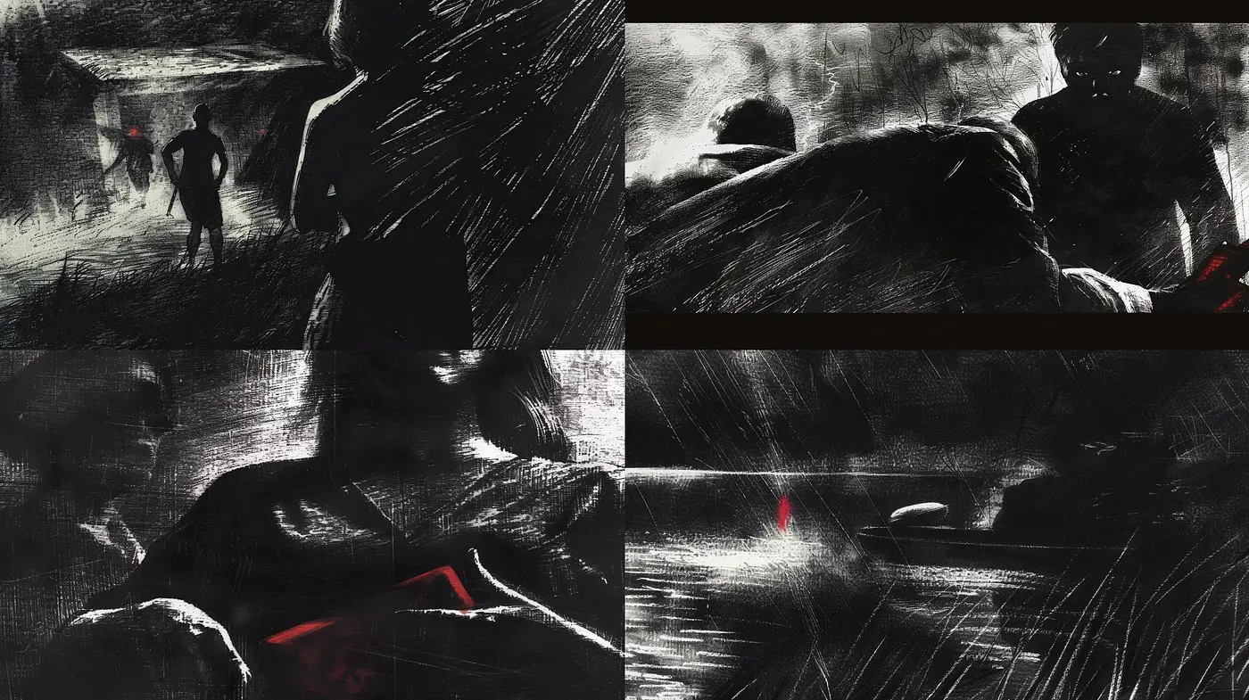 Gritty Noir-Inspired Textured Visions - Midjourney sref style