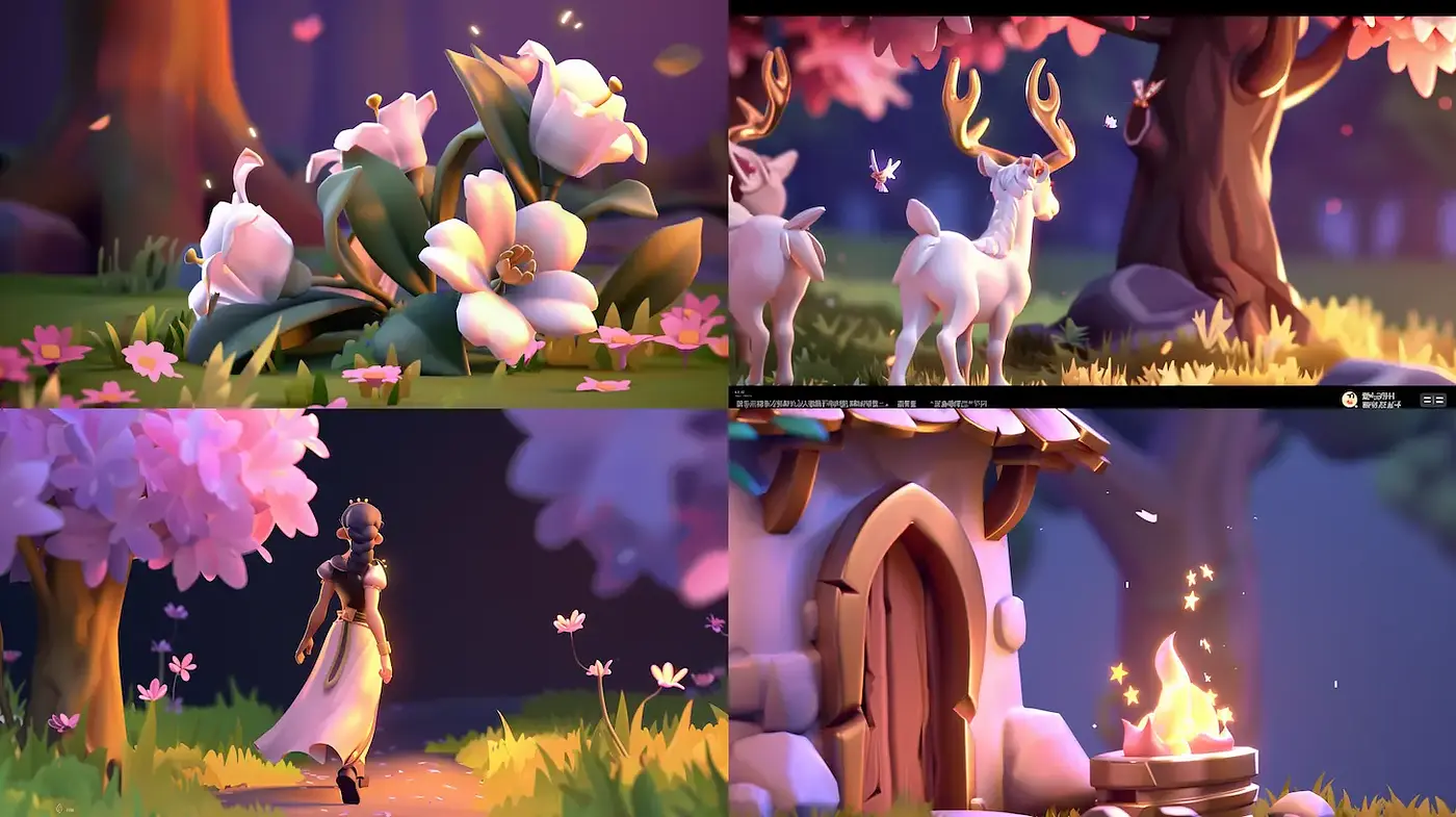 Whimsical and Enchanting Fantasy Landscape with Soft Textures - Midjourney sref style
