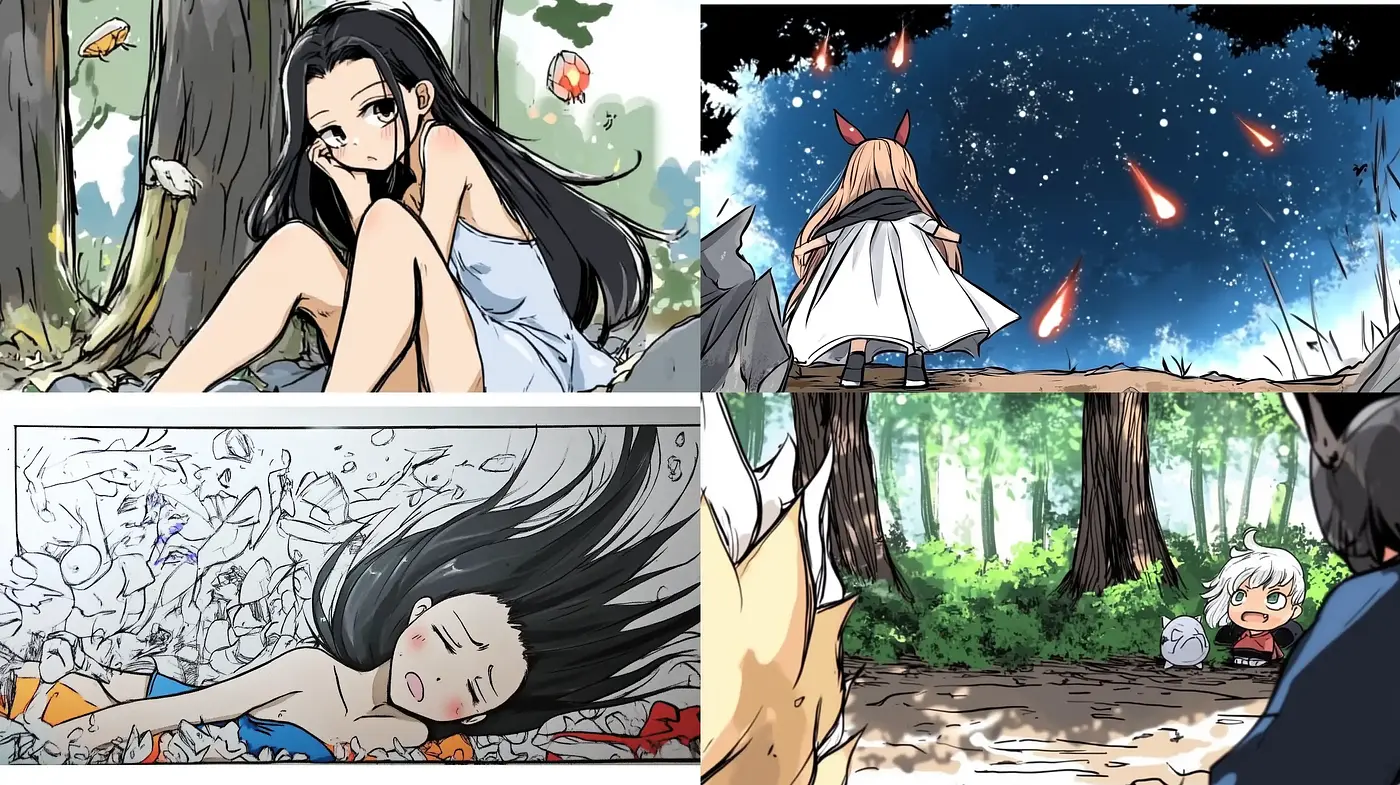 Enchanting Anime-Inspired Narrative Visualization - Midjourney sref style