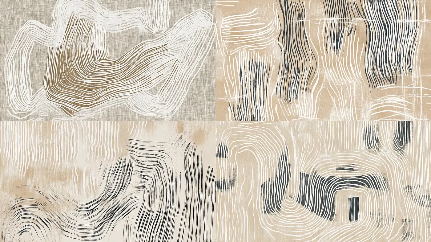 Ethereal Contours in Monochromatic Minimalism - Midjourney sref style