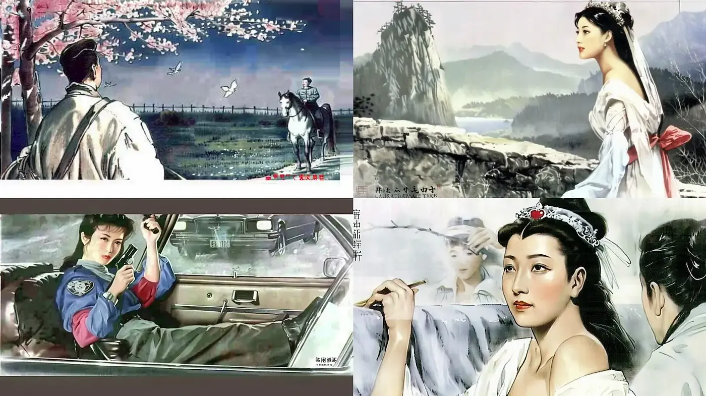 Serene and Poetic Representation of Vintage Aesthetics with a Blend of Traditional and Modern Elements - Midjourney sref style