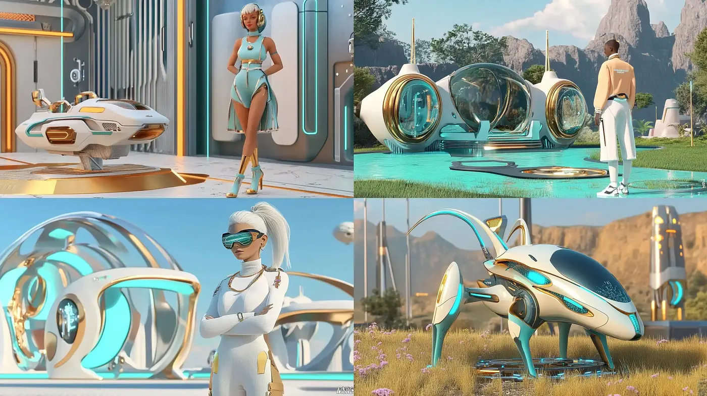 Futuristic Elegance: A Serene and Polished Sci-Fi Aesthetic - Midjourney sref style