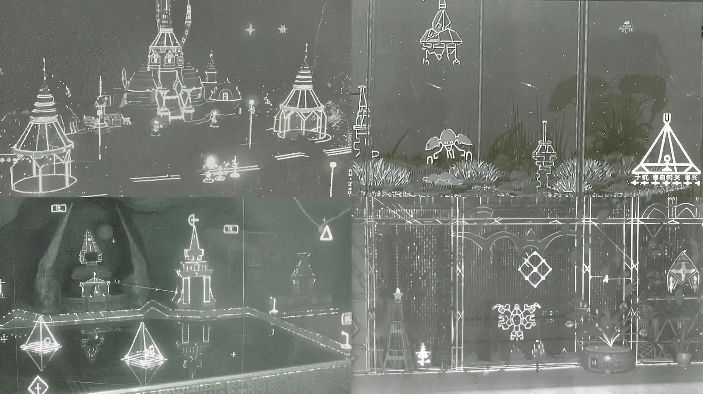Surreal Architectural Landscapes with a Monochromatic Aesthetic - Midjourney sref style