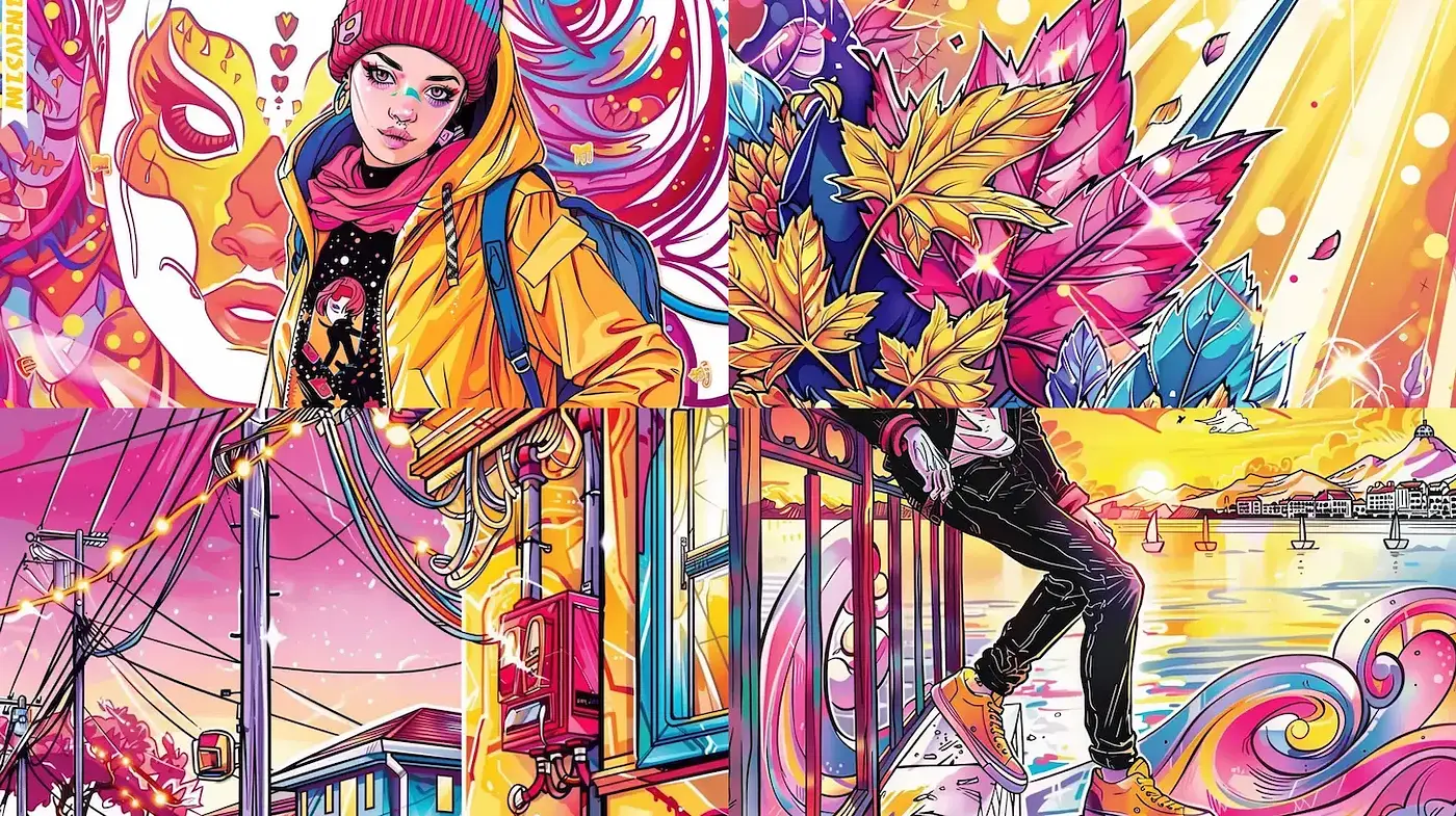 Vibrant and Expressive Urban Aesthetics with a Modern Touch - Midjourney sref style