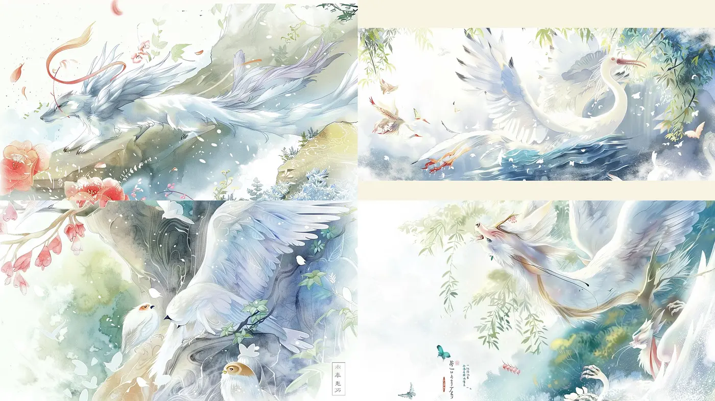 Ethereal Brushstrokes of Translucent Pastels - Midjourney sref style