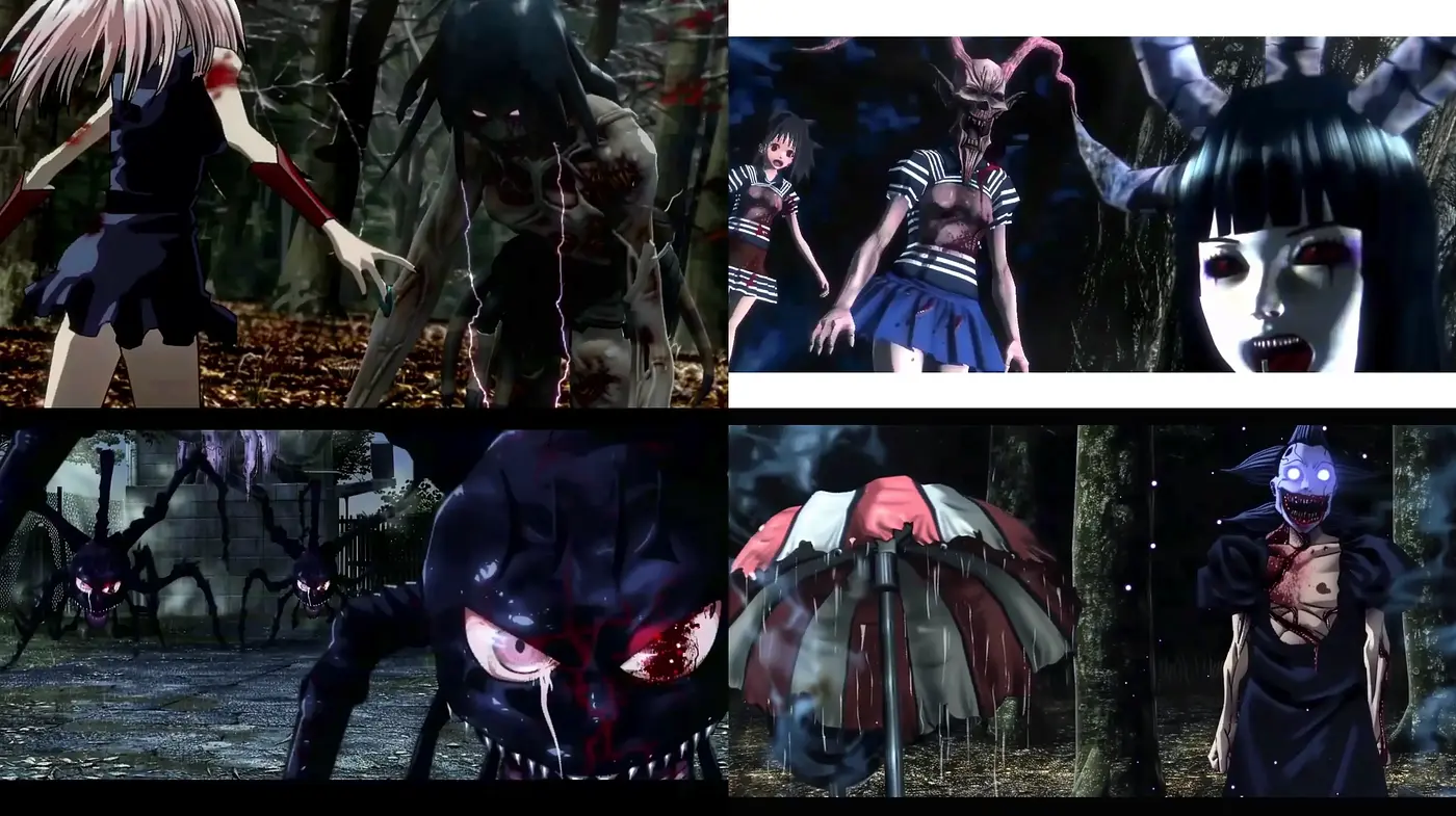 Eerie Anime-Inspired Dark Fantasy Tableau - Midjourney sref style